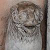 Basilica San Lorenzo in Lucina, one of two antique lions