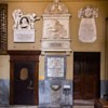 Basilica of San Lorenzo in Lucina, tombstones in the right transept of the church