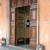 Church of San Lorenzo in Lucina, portal with two antique lions flanking it