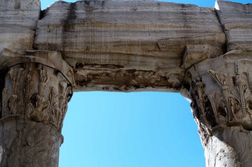 Church of San Lorenzo in Miranda, architrave of the former Temple of Antoninus Pius and Faustina