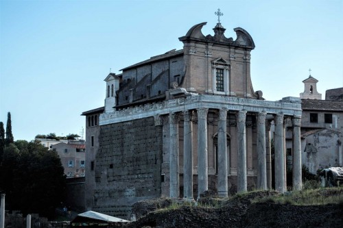 Church of San Lorenzo in Miranda seen from the Forum Romanum