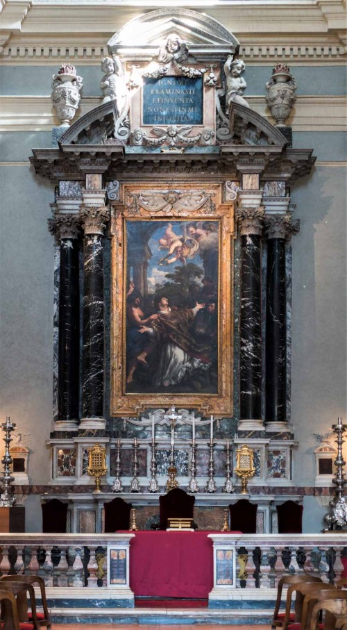 Church of San Lorenzo in Miranda, main altar – The Martyrdom of St. Lawrence, Pietro da Cortona