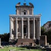 Church of San Lorenzo in Miranda, façade of the church seen from Forum Romanum