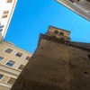 Church of San Lorenzo in Piscibus squeezed in between buildings constructed during Mussolini’s times