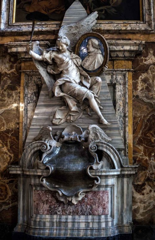 Church of San Marcello, Baroque funerary monument of Cardinal Fabrizio Paolucci, Pietro Bracci