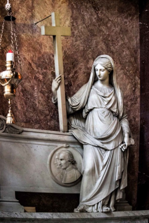 Church of San Marcello, Chapel of the Crucifix, classicist funerary monument from 1831