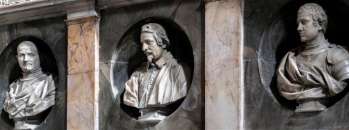 Church of San Marcello, Frangipane family chapel, funerary bust of the family, Alessandro Algardi