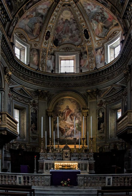 Church of San Marcello, main altar, The Glory of St. Marcellus, XIX century