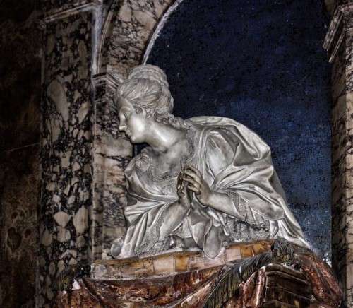 Church of San Marcello, monument of Maria Colomba Vicentini, Bernardino Cametti, fragment