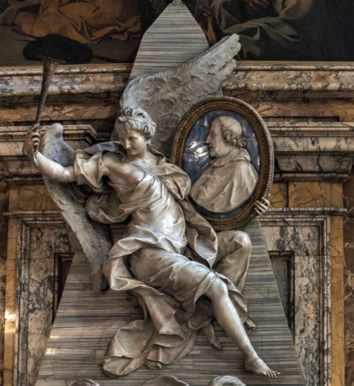 Church of San Marcello, funerary monument of Cardinal Fabrizio Paolucci, Pietro Bracci, fragment