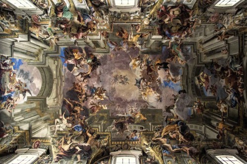 Malowidło stropu kościoła Sant'Ignazio, którego pierwszym dobroczyńcą i fundatorem był Ludovico Ludovisi
