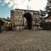 Arch of Janus, Church of San Giorgio in Velabro in the background