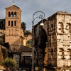 Arch of Janus, The Arch of Silversmiths and campanile of the Church of San Giorgio in Velabro in the background