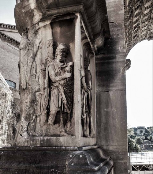 Triumphant arch of Emperor Septimius Severus, base with a representation of a slave