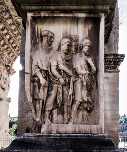 Triumphant arch of Emperor Septimius Severus, base with images of slaves