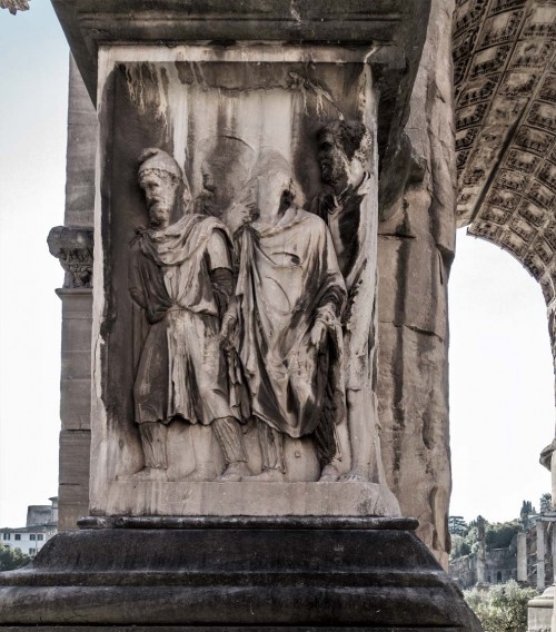 Triumphant arch of Emperor Septimius Severus, one of the bases with images of slaves