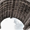 Triumphant arch of Emperor Septimius Severus, rosettes of the vault of the main span