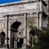 Triumphant arch of Emperor Septimius Severus seen from Forum Romanum