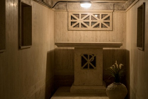 Altar devoted to the relics of martyrs, crypt of the Church of San Marco