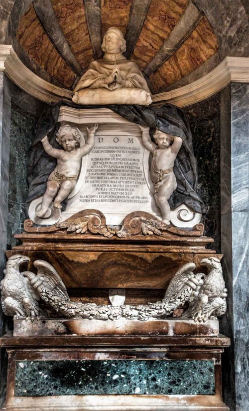 Basilica of San Marco, tombstone of Cardinal Cristoforo Vidman, Cosimo Fancelli