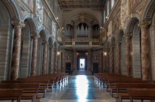 Basilica of San Marco, view of the church interior from the altar