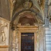 Basilica of San Marco, enterance to the sacristy, on the left the funerary monument of Gabriella Scaglia di Saluzzo, Felice Festa