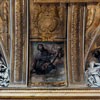 Church of Santissimi Nomi di Gesù e Maria, decoration between the windows, image of St. Luke the Evangelist