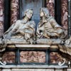 Church of Santissimi Nomi di Gesù e Maria, funerary figures of Ercole and Luigi Bolognetti Francesco Aprile