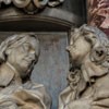 Church of Santissimi Nomi di Gesù e Maria, funerary figures of Ercole and Luigi Bolognetti, Francesco Aprile