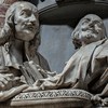 Church of Santissimi nomi di Gesù e Maria, funerary monument of Pietro and Francesco Bolognetti, fragment