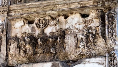 Triumphant arch of Emperor Titus, Forum Romanum, scene depicting the looting of the Temple of Jerusalem