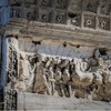 Triumphant arch of Emperor Titus, Forum Romanum, scene depicting the entry of Titus into Rome