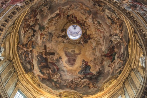 Baciccio,  decorations of the dome of the Church of Il Gesù