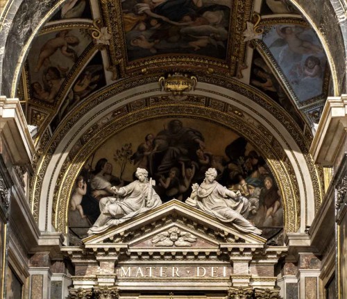 Stefano Maderno, Allegory of Peace and Justice above the main altar of the Church of Santa Maria della Pace