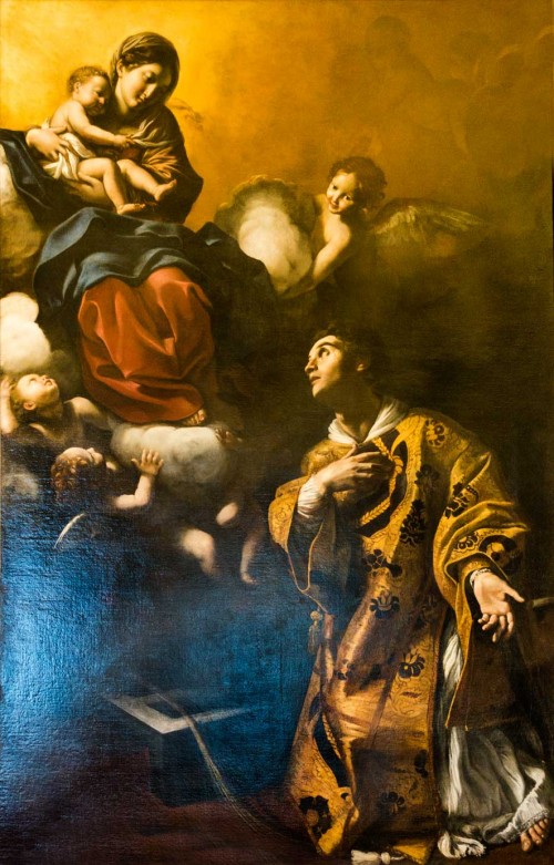 Madonna with Child Appearing to St. Lawrence, Giovanni Lanfranco, Palazzo del Quirinale