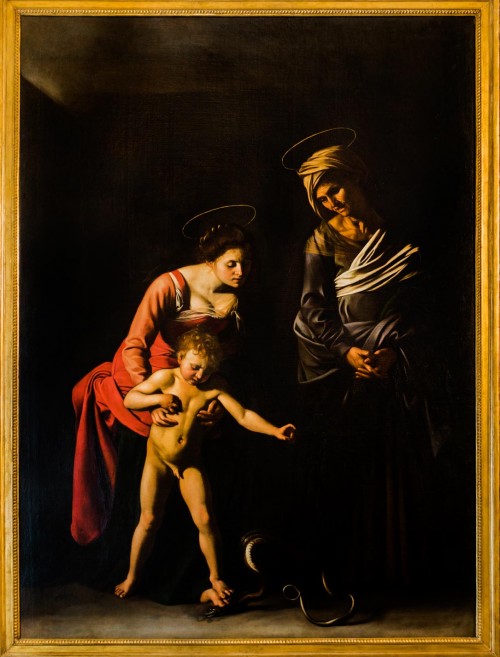 Caravaggio, Madonna z Jezusem i św. Anną (Madonna dei Palafrenieri), Galleria Borghese