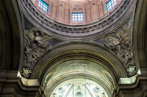 Giovanni Battista Maini, angels in the pendentives of the dome of the Church of Santi Luca e Martina