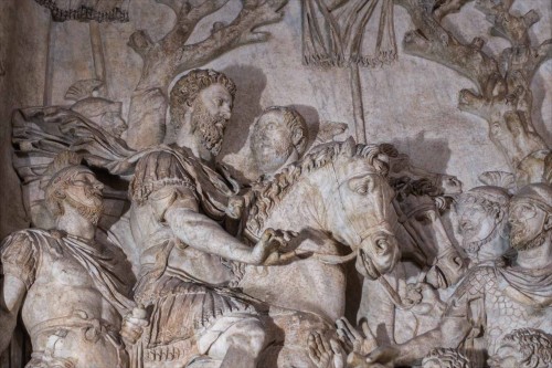 Emperor Marcus Aurelius among his soldiers and subjects, relief from the unpreserved monument of the emperor, Musei Capitolini