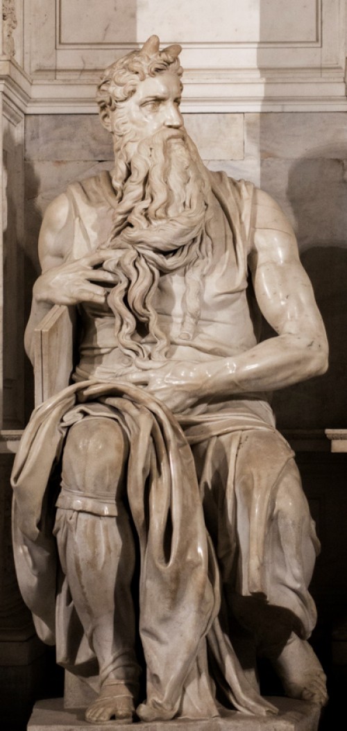 Michelangelo, statue of Moses, funerary monument of Julius II, Basilica of San Pietro in Vincoli