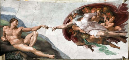 Michelangelo, vault of the Sistine Chapel, fragment, pic. Wikipedia