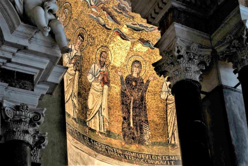 San Giovanni Baptistery, Chapel of SS. Venantius and Dominus, apse, mosaic decorations from the VII century