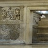 Altar of Peace, Museo dell’Ara Pacis, rear of the altar, Goddess Tellus (Venus Genetrix) with personification of Rome on the other side