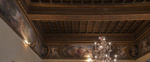 Palazzo Pamphilj, Room of Bacchus, Bachus presents Ariadne to the goddess Venus, Andrea Comassei