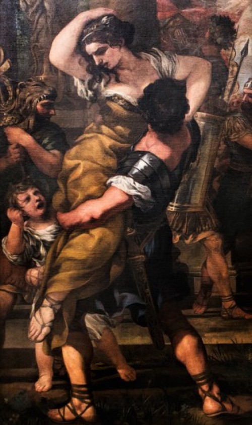 Rape of the Sabine Women, Pietro da Cortona, fragment, Musei Capitolini – Pinacoteca Capitolina