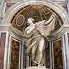 St. Veronica, figure in the pillar supporting the dome of St. Peter’s Basilica – foundation of Pope Urban VIII,  at the base the Barberini coat of arms