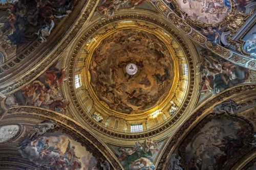 Il Gesù, malowidła kopuły kościoła, Chwała niebiańska Chrystusa, Baciccio