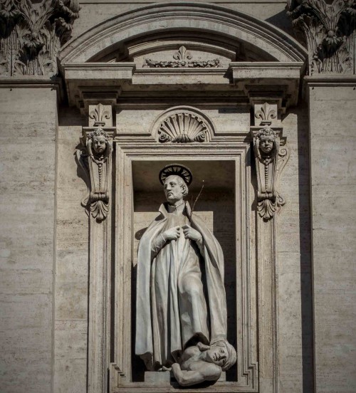 Il Gesù, nisza z wizerunkiem św. Franciszka Ksawerego depczącego alegorię Pogaństwa