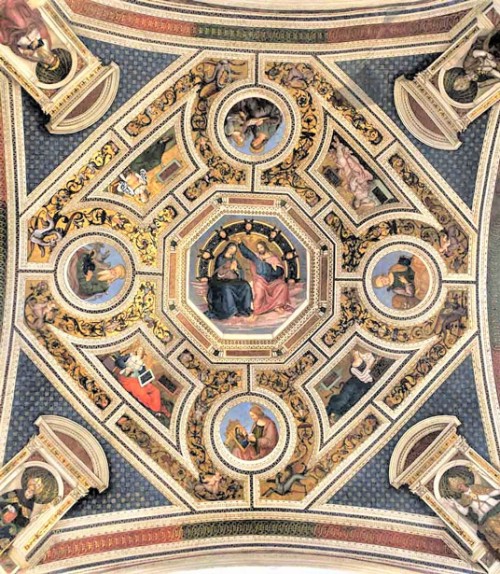 Basilica of Santa Maria del Popolo, vault decorations in the apse, Coronation of the Virgin, Pinturicchio