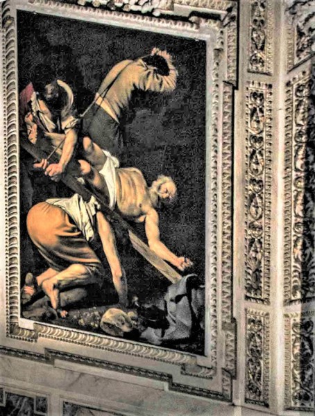 Basilica of Santa Maria del Popolo, Cerasi Chapel, The Crucifixion of St. Peter, Caravaggio