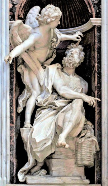 Basilica of Santa Maria del Popolo, Chigi Chapel, statue of Habakuk, Gian Lorenzo Bernini